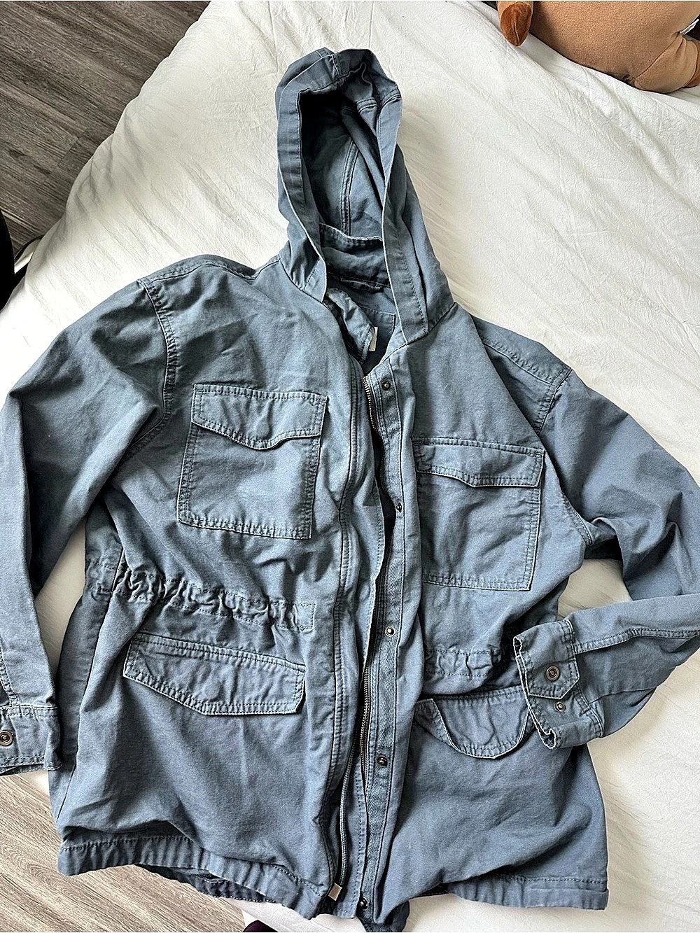 Universal Thread Hooded Utility Jacket Blue XL
